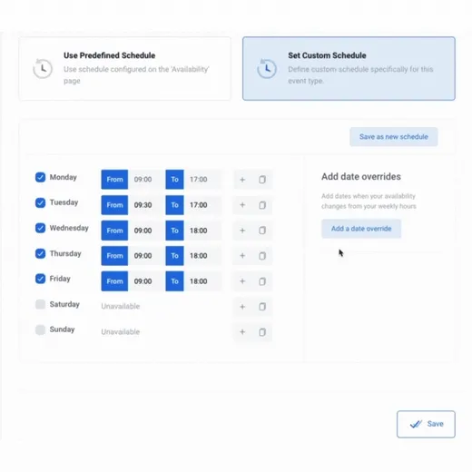 **Enhanced Availability** Settings